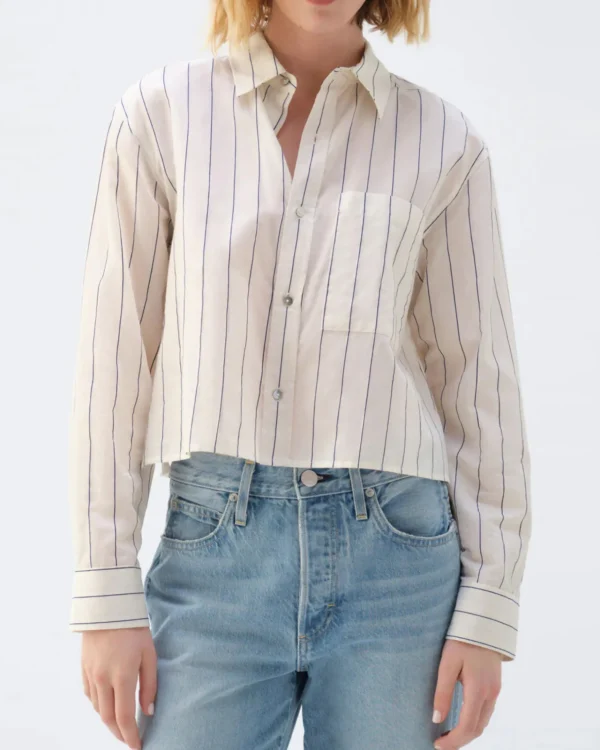Shirts + Tops | AMO Crop Ruth Shirt Bone Neptune Multi