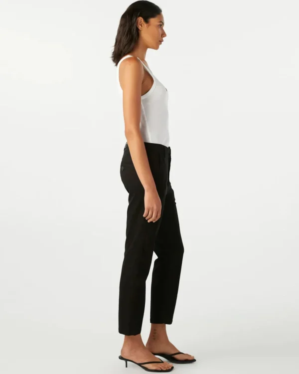 Pants | AMO Easy Trouser Relaxed Crop Straight Black