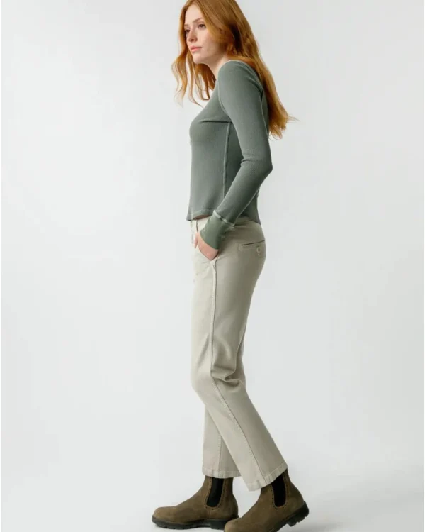 Pants | AMO Easy Trouser Relaxed Crop Straight Pumice