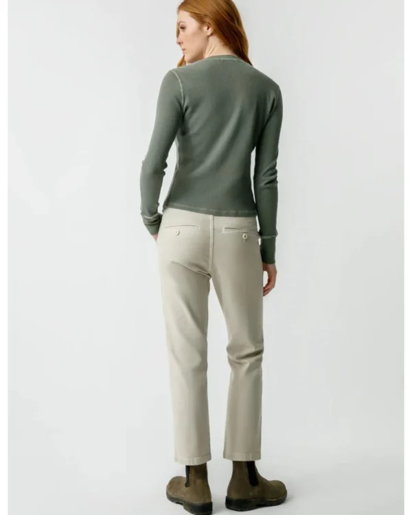 Pants | AMO Easy Trouser Relaxed Crop Straight Pumice