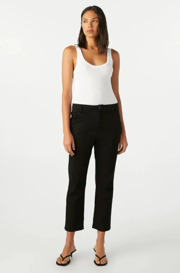 Pants | AMO Easy Trouser Relaxed Crop Straight Black
