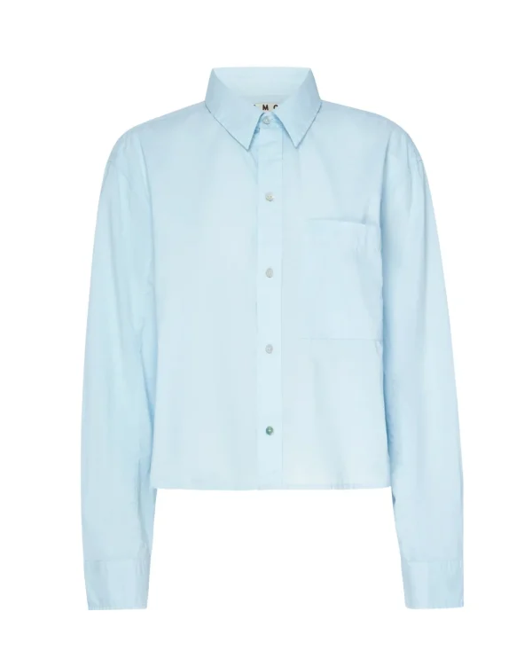 Shirts + Tops | AMO Ruth Crop Shirt Blue Bird
