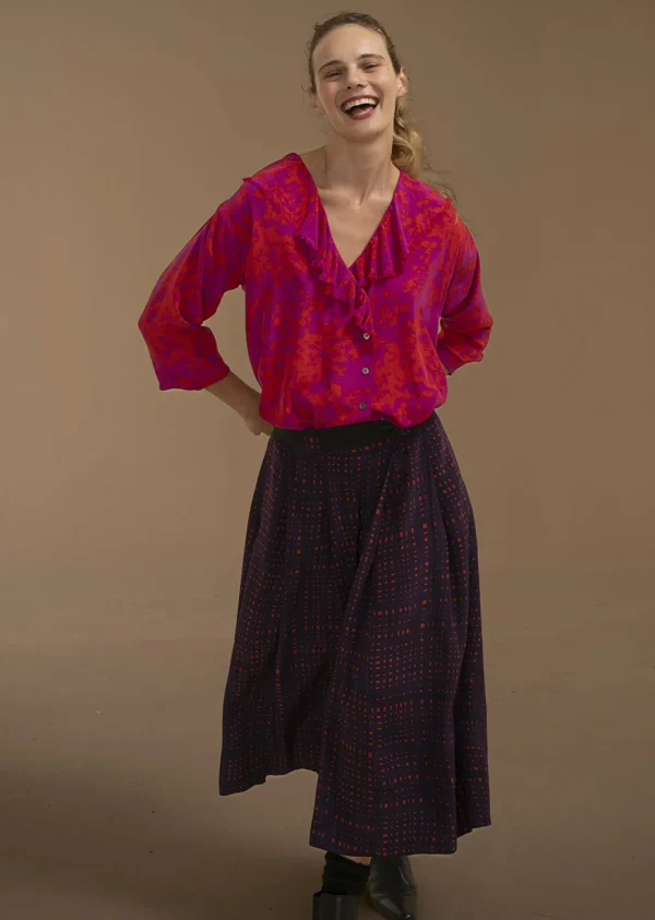 Skirts | An An Londree Midi Skirt Aubergine Cop