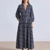 Dresses | Apiece Apart Luminile Tier Maxi Mira Floral Navy