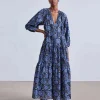 Dresses | Apiece Apart Luminile Tier Maxi Dress Heritage Sky