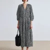 Dresses | Apiece Apart Luminile Tier Maxi Tiny Flowers Stamp