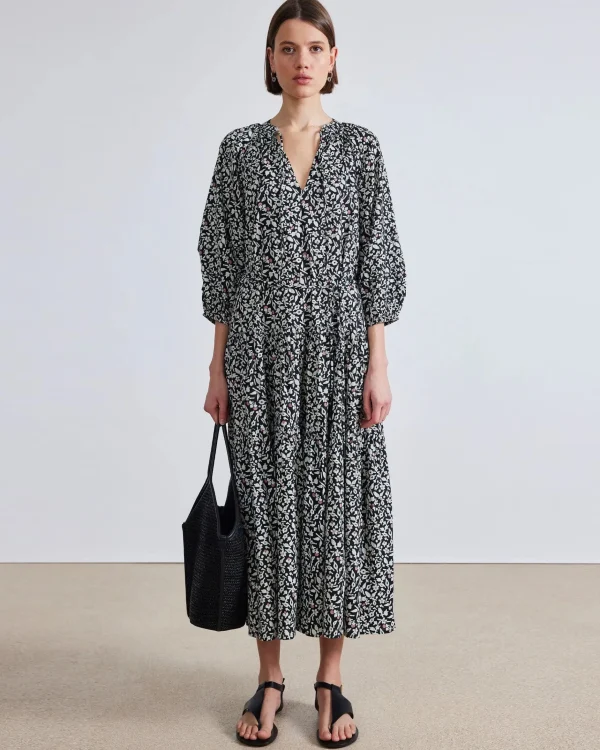 Dresses | Apiece Apart Luminile Tier Maxi Tiny Flowers Stamp