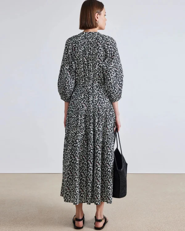 Dresses | Apiece Apart Luminile Tier Maxi Tiny Flowers Stamp