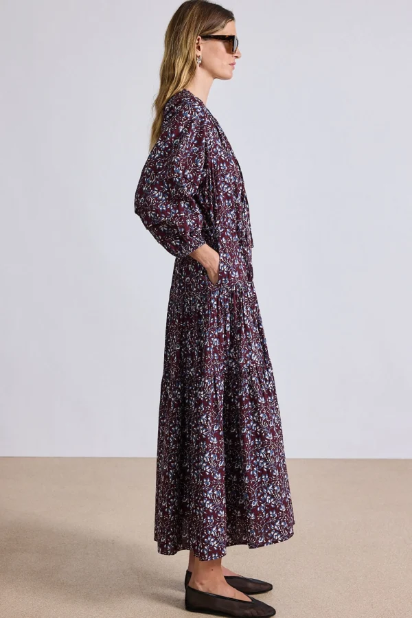 Dresses | Apiece Apart Luminile Tier Maxi Mira Floral Wine Tasting