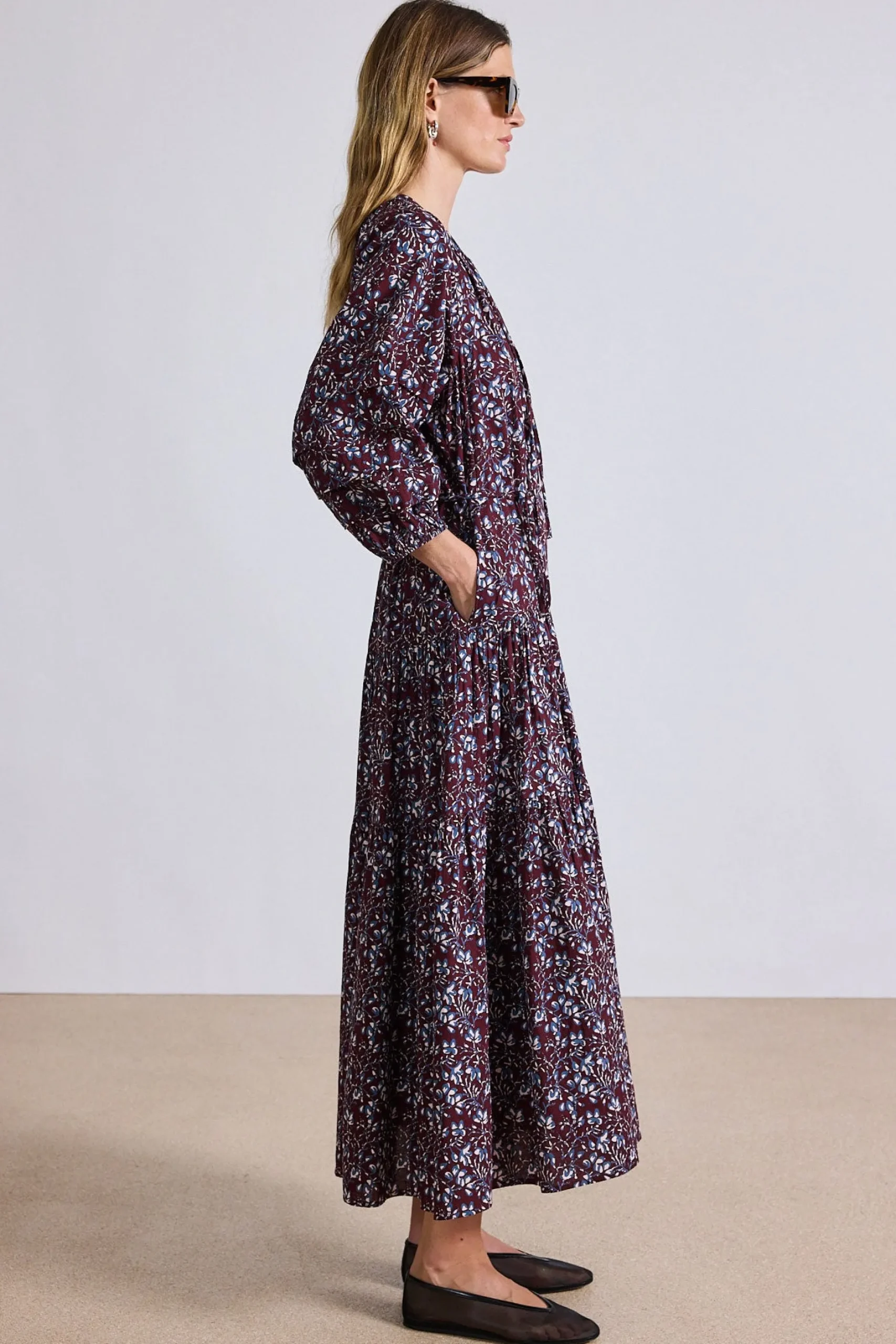 apiece_apart_luminile_tie_4-1.webp Dresses | Apiece Apart Luminile Tier Maxi Mira Floral Wine Tasting