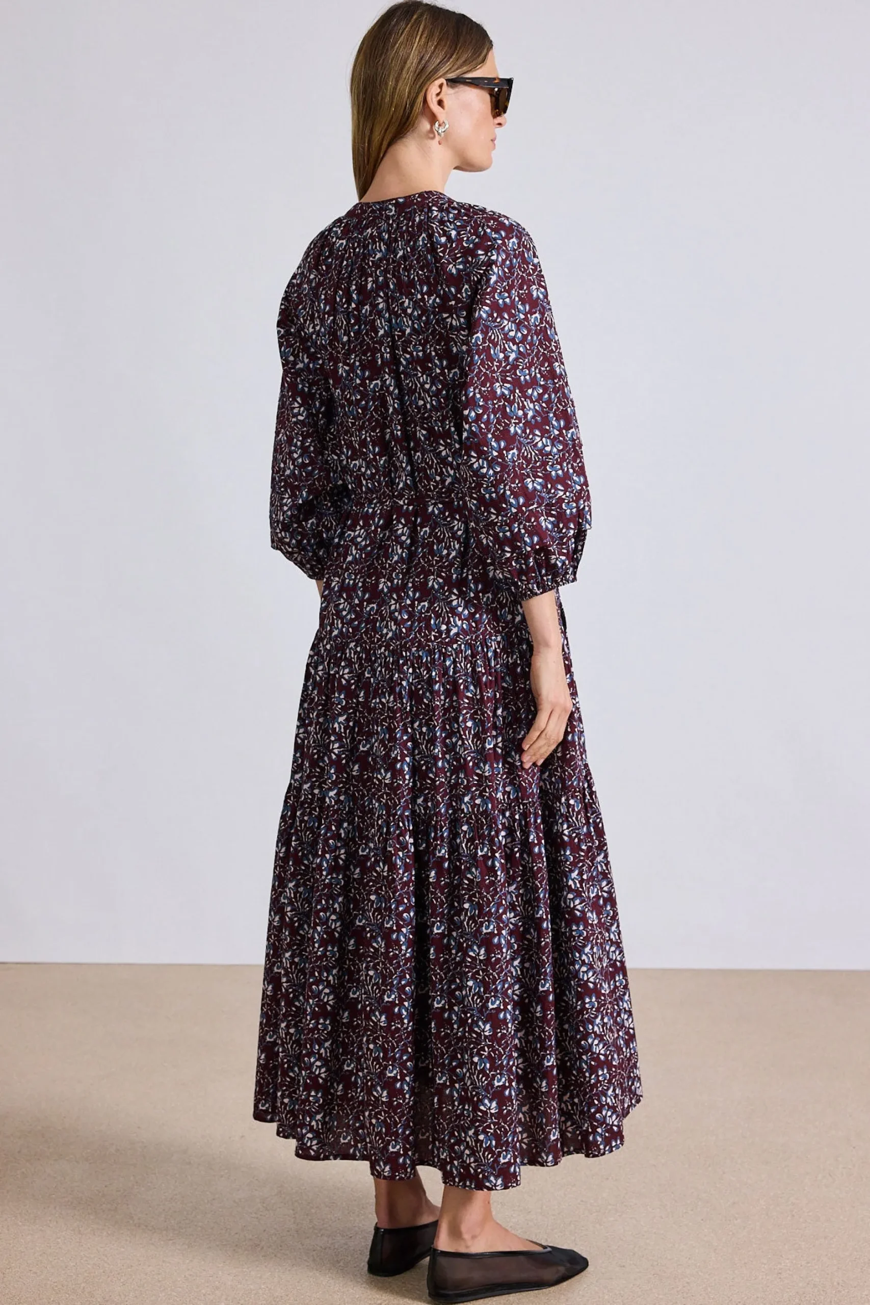 apiece_apart_luminile_tie_5-1.webp Dresses | Apiece Apart Luminile Tier Maxi Mira Floral Wine Tasting