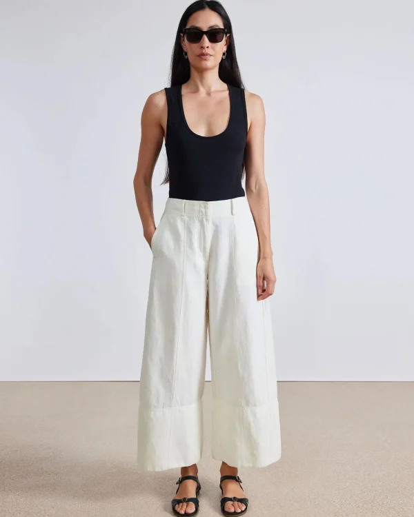 Pants | Apiece Apart Malou Wide Leg Pant Cream