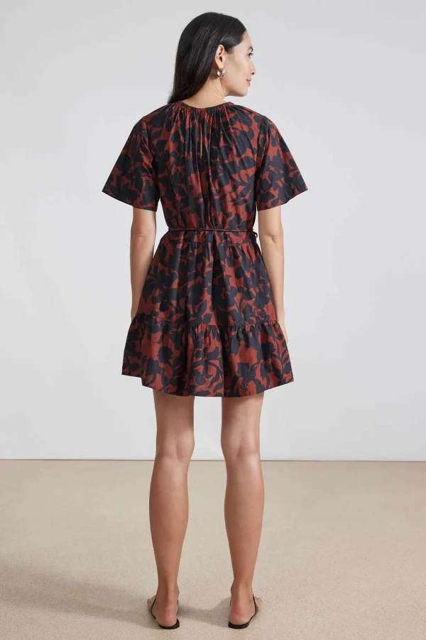 Dresses | Apiece Apart Saara Tiered Mini Dress Deep Botanic