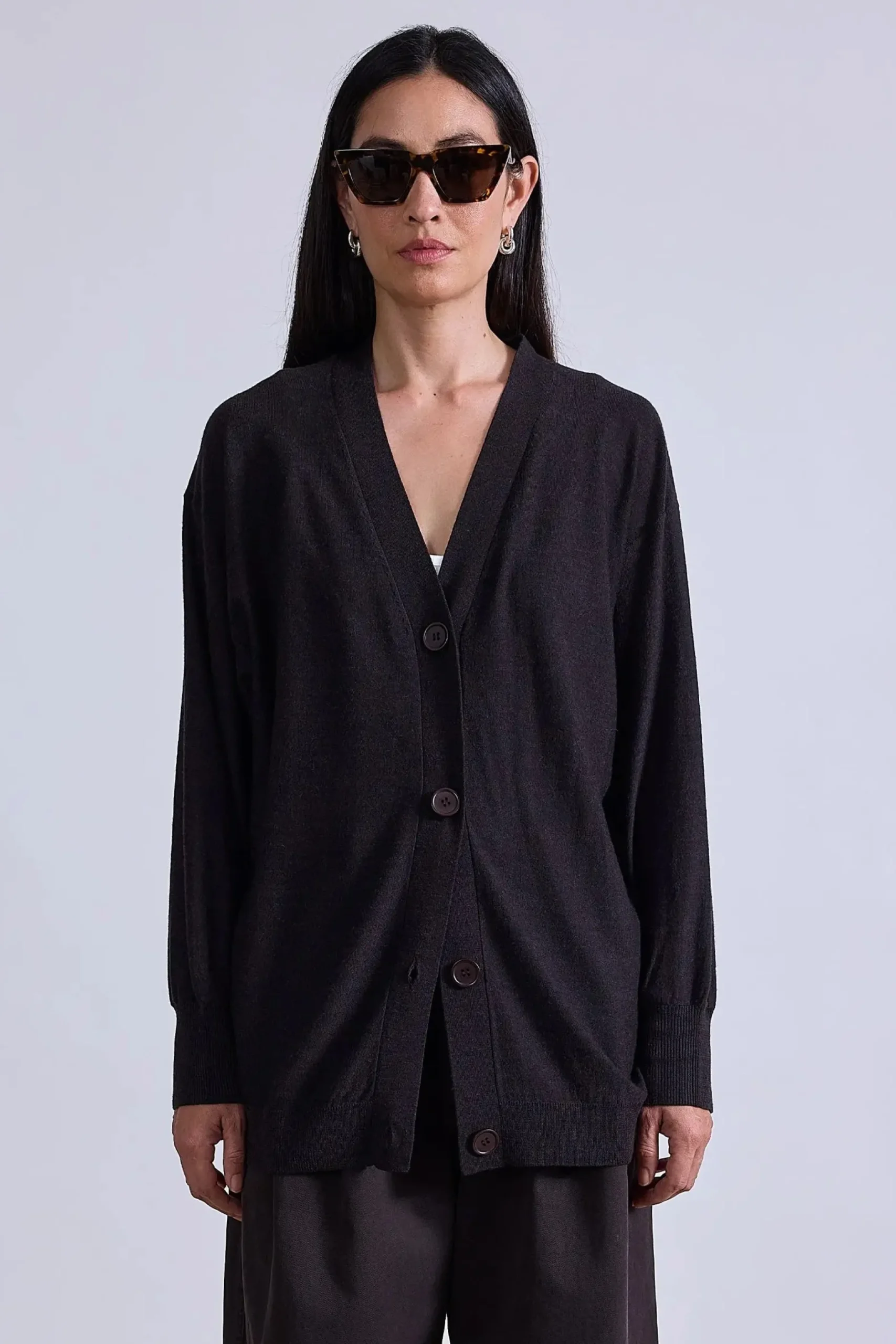 apiece_apart_tissue_weigh_1.webp Sweaters | Apiece Apart Tissue Weight Cardigan Deep Espresso