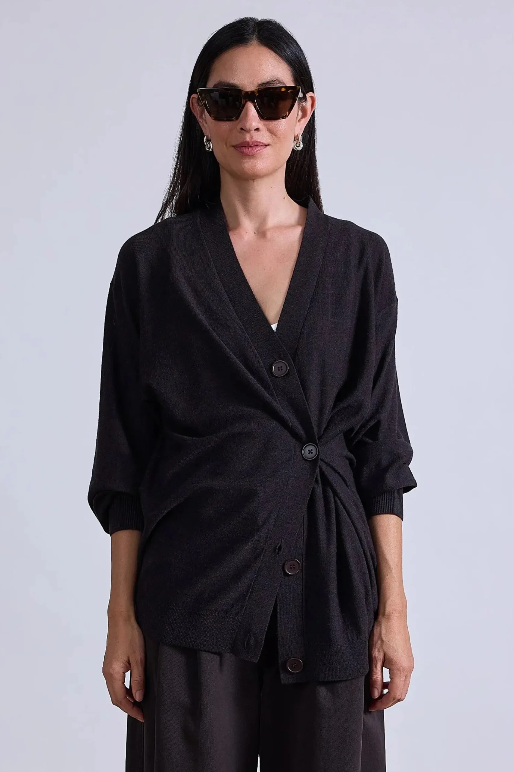 apiece_apart_tissue_weigh_2.webp Sweaters | Apiece Apart Tissue Weight Cardigan Deep Espresso