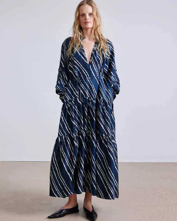 Dresses | Apiece Apart Trinidad Maxi Dress Navy Bias