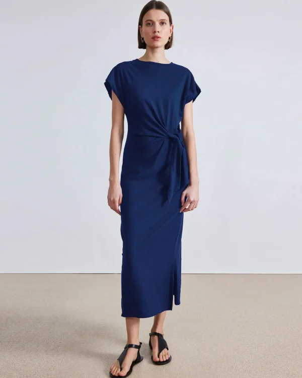 Dresses | Apiece Apart Vanina Cinched Waist Dress Indigo