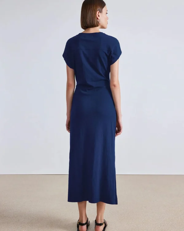 Dresses | Apiece Apart Vanina Cinched Waist Dress Indigo