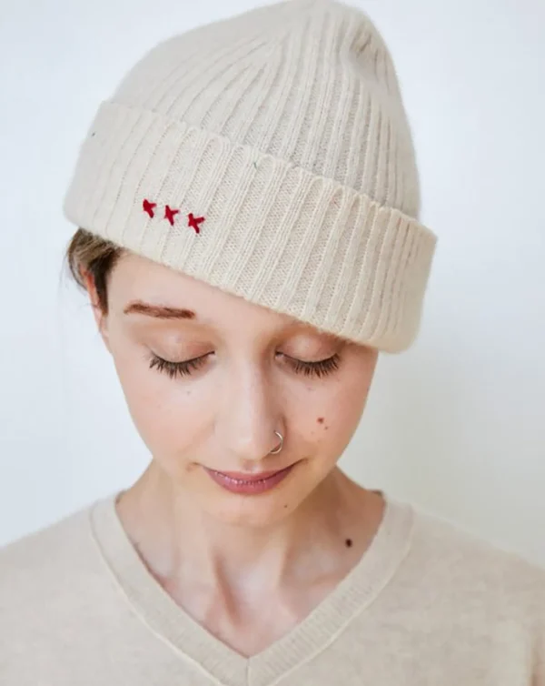 Hats | Brazeau Tricot Cashmere Knit Cap Tea Dip
