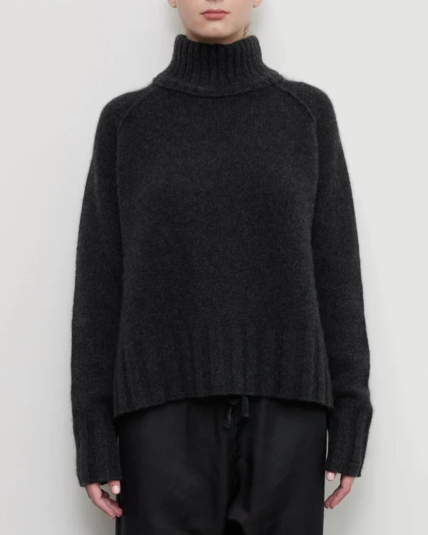 Sweaters | Brazeau Tricot Rib Mock Pullover Coal
