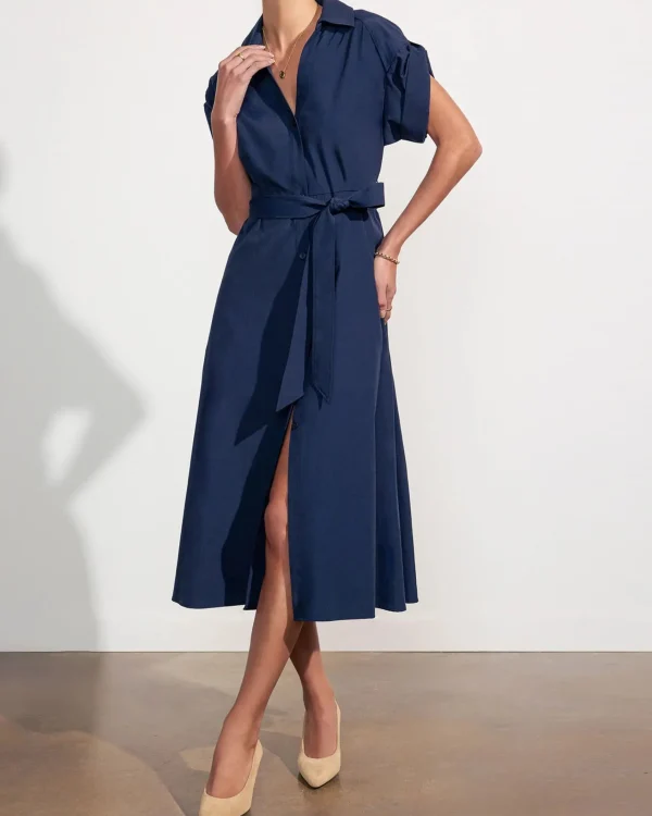 Dresses | Brochu Walker Fia Belted Dress Navy