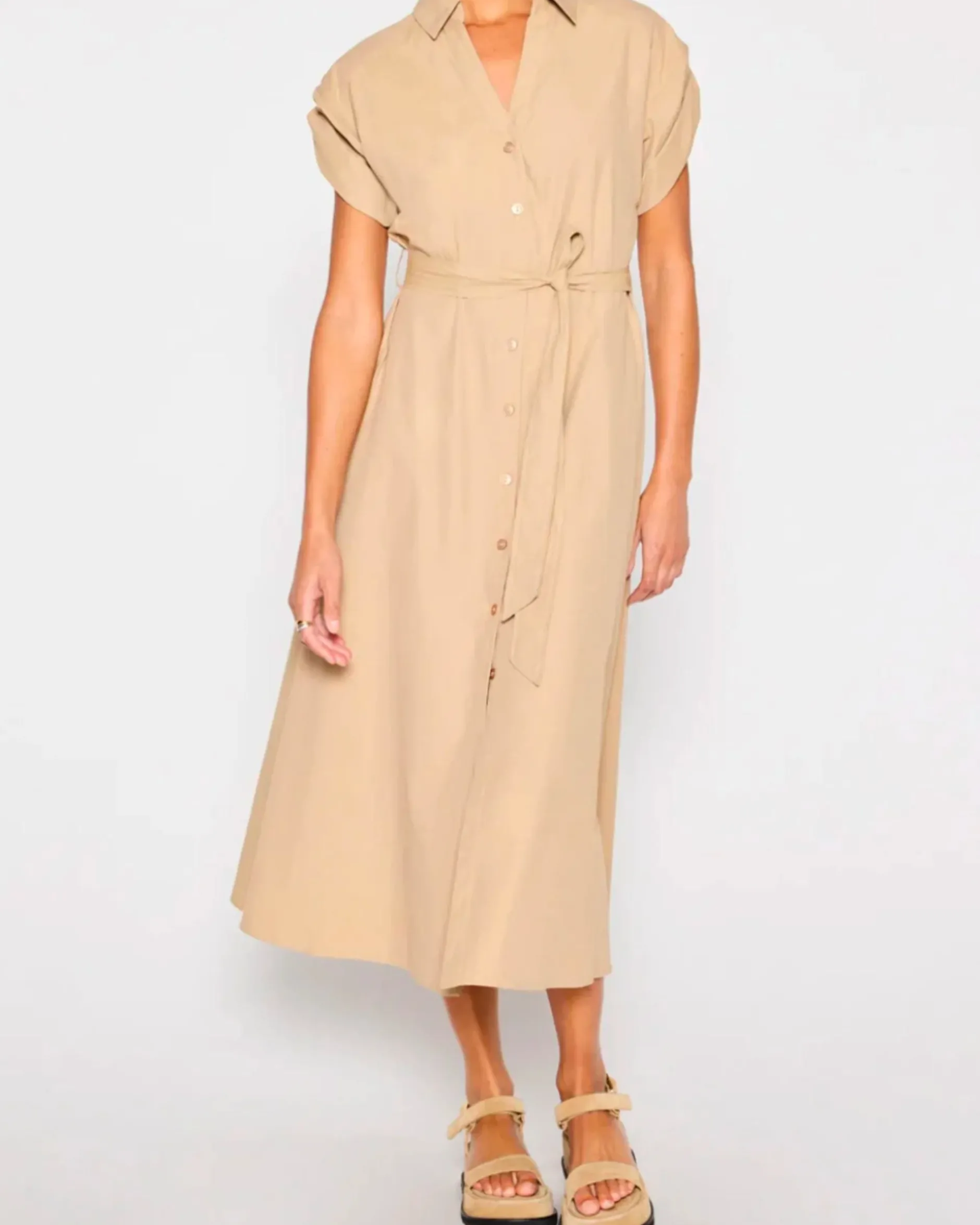 brochu_walker_fia_belted__0-3.webp Dresses | Brochu Walker Fia Belted Dress Sahara