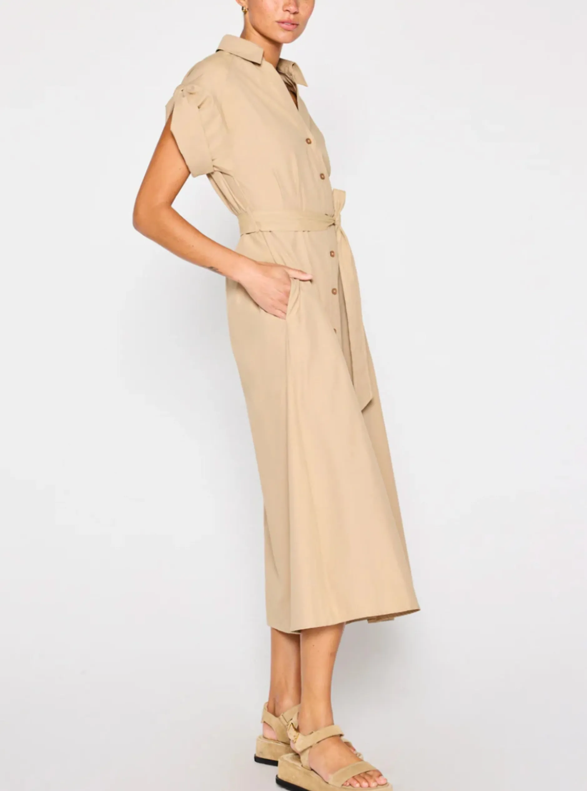 brochu_walker_fia_belted__2-3.webp Dresses | Brochu Walker Fia Belted Dress Sahara