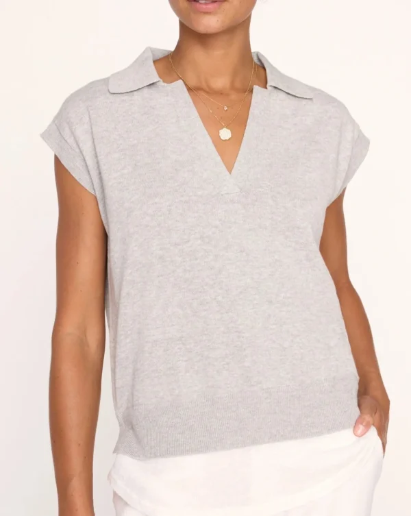Shirts + Tops | Brochu Walker Jaia Polo Looker Grey Melange