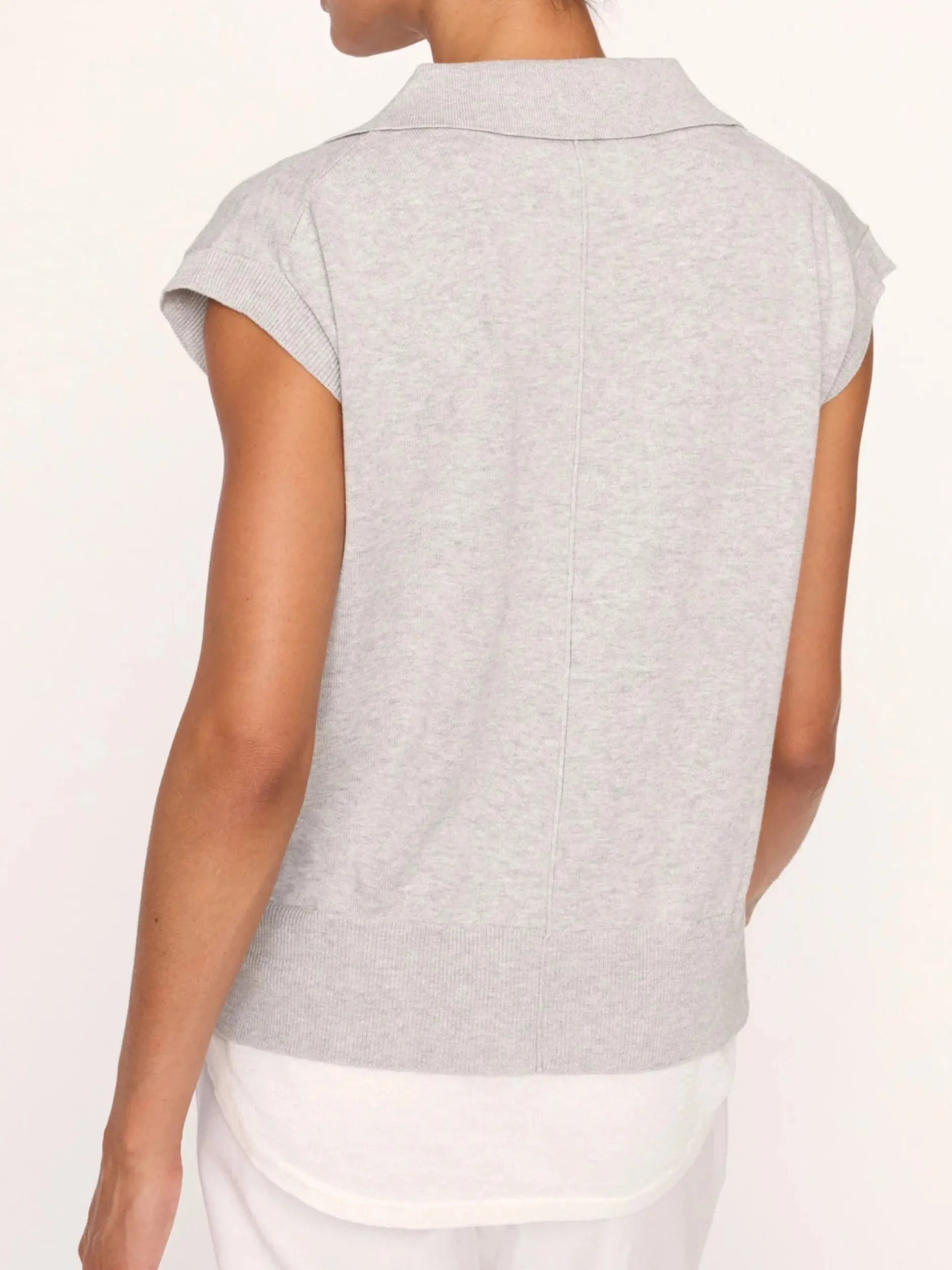 brochu_walker_jaia_polo_l_2.webp Shirts + Tops | Brochu Walker Jaia Polo Looker Grey Melange