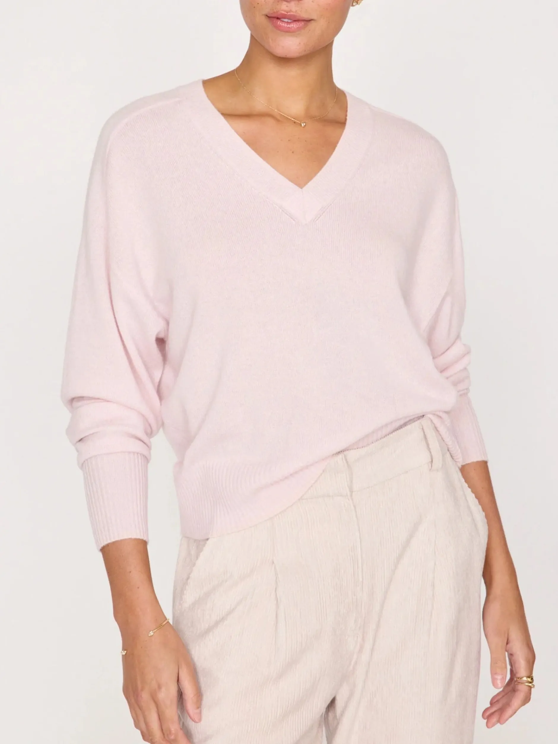 brochu_walker_leia_vee_sw_1.webp Sweaters | Brochu Walker Leia Vee Sweater Rose Quartz