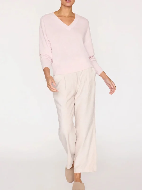 Sweaters | Brochu Walker Leia Vee Sweater Rose Quartz
