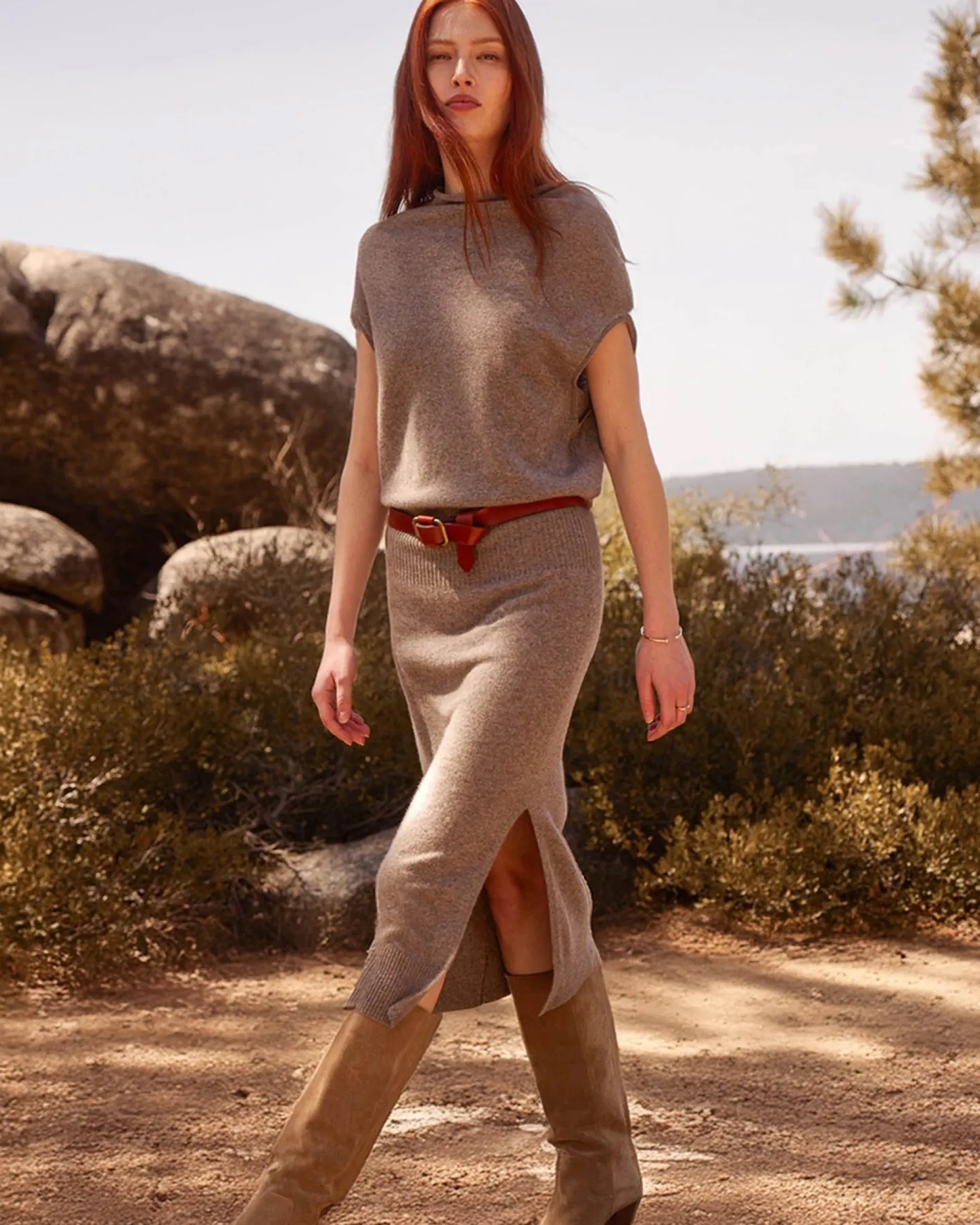 brochu_walker_lori_sleeve_0.webp Dresses | Brochu Walker Lori Sleeveless Dress Otter Mélange