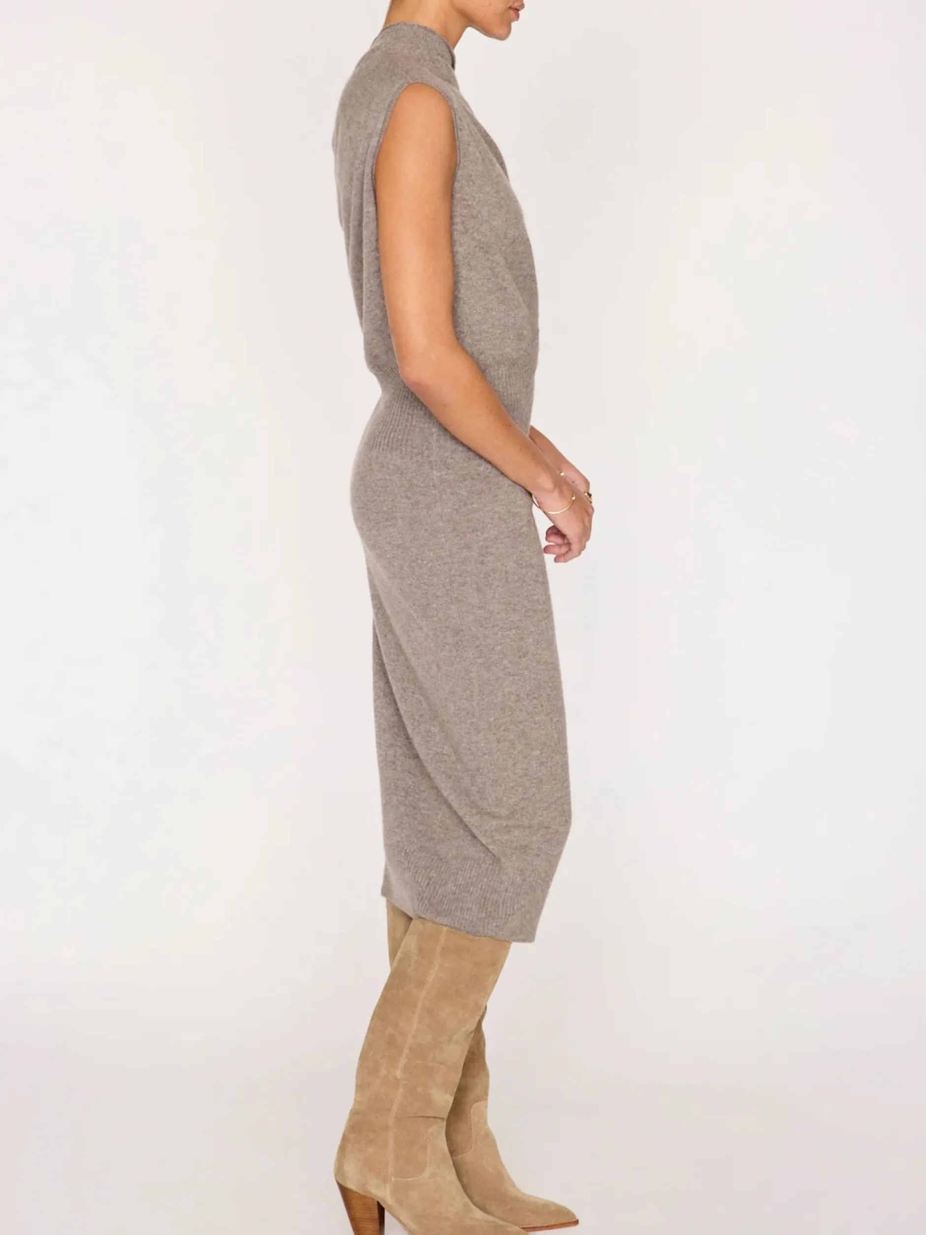 brochu_walker_lori_sleeve_2.webp Dresses | Brochu Walker Lori Sleeveless Dress Otter Mélange