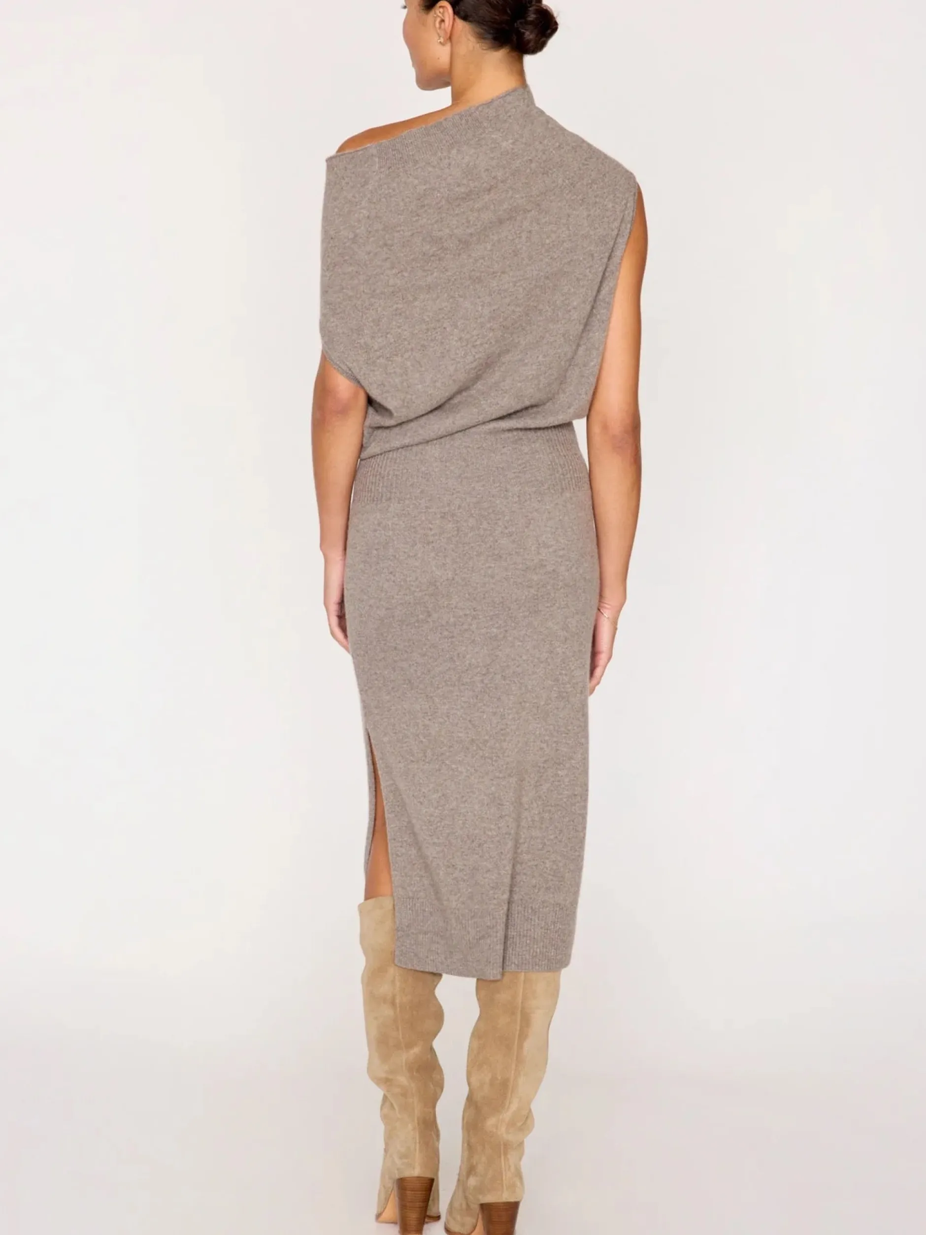 brochu_walker_lori_sleeve_3.webp Dresses | Brochu Walker Lori Sleeveless Dress Otter Mélange