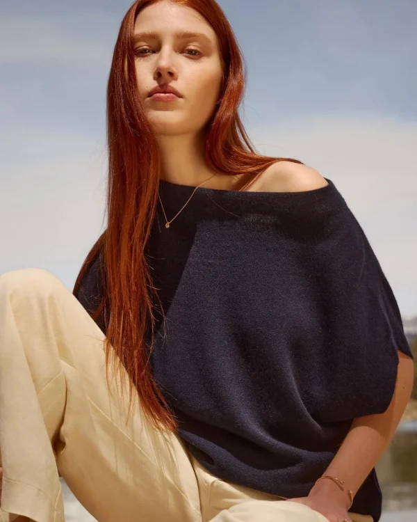 Sweaters | Brochu Walker Morten Funnel Neck Top Navy