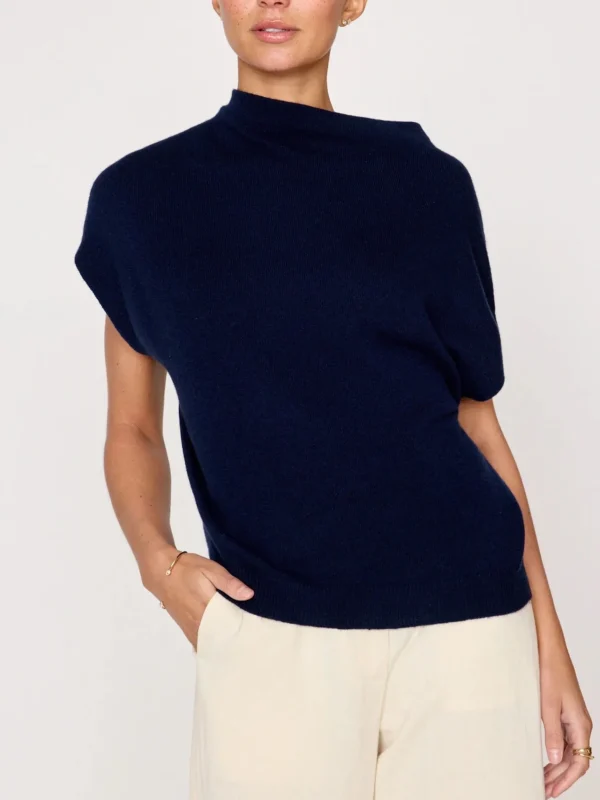 Sweaters | Brochu Walker Morten Funnel Neck Top Navy