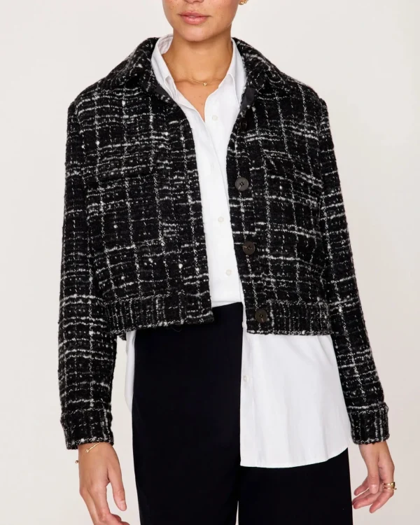 Outerwear | Brochu Walker Tweed Cropped Jacket Black + White