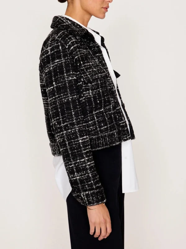 Outerwear | Brochu Walker Tweed Cropped Jacket Black + White