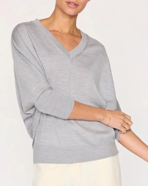 Sweaters | Brochu Walker Ursa Knit Top Mineral Grey Melange
