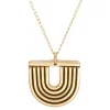 Jewelry | Carolyn Keys Arco Brass Necklace