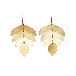 Jewelry | Carolyn Keys Leah Brass Earrings