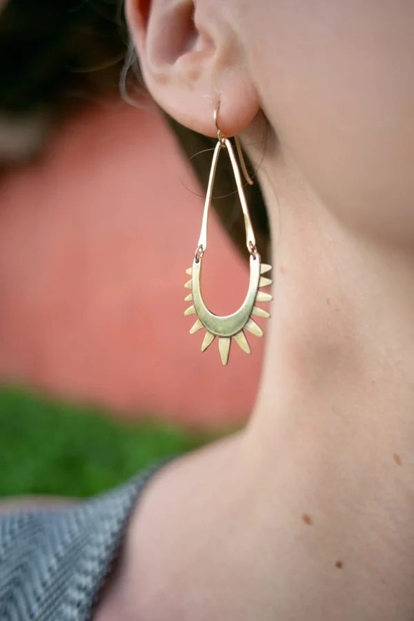 Jewelry | Carolyn Keys Luz Brass Earrings