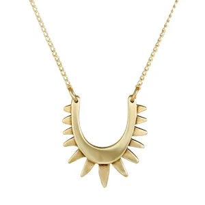 Jewelry | Carolyn Keys Luz Brass Necklace