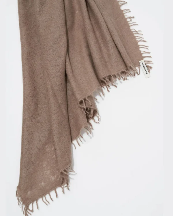 Scarves | Communitie Cashmere Felted Stole Dark Beige