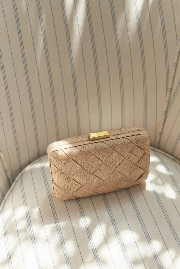 Bags | Thistle Hill Cosette Woven Straw Clutch