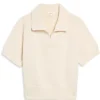 Shirts + Tops | Demylee Aviana Polo Cotton Top Off White