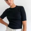 Shirts + Tops | Demylee Clara Cotton Top Black