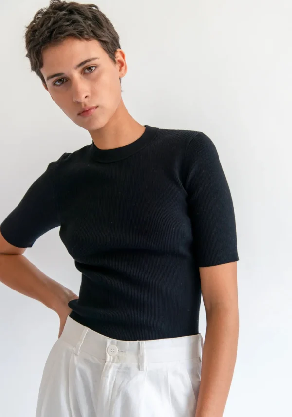 Shirts + Tops | Demylee Clara Cotton Top Slate Blue