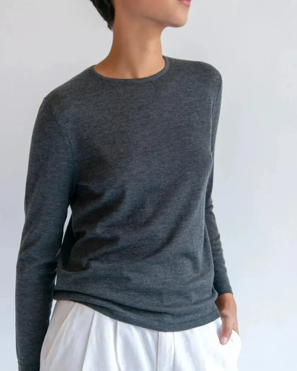 Sweaters | Demylee Maeve Superfine Cashmere Sweater Charcoal Heather