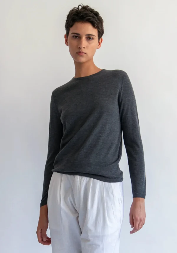 Sweaters | Demylee Maeve Superfine Cashmere Sweater Charcoal Heather